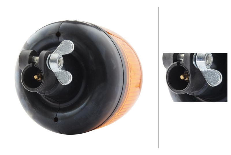 Hella 009506011 KL Rotacompact Flex Mount Beacon Warning Light, Rotating Patterns, 24V, Amber - Image 2